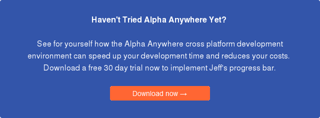 Custom web application design, custom progress bar web apps