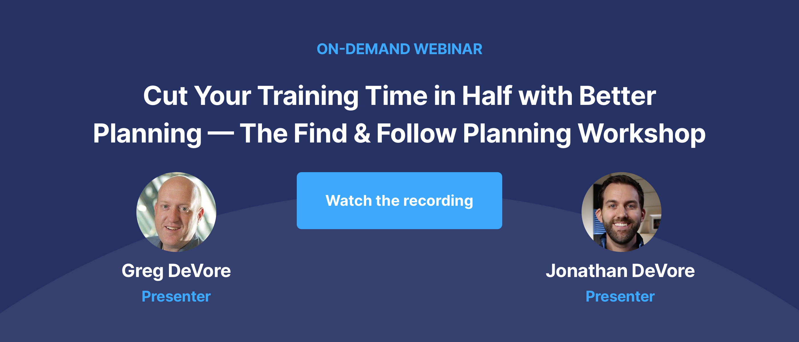 Find & Follow Planning Workshop Webinar