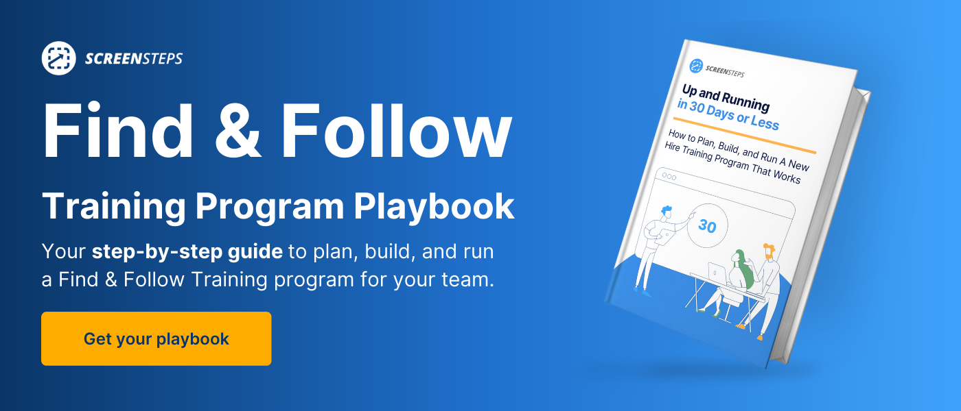 Find & Follow Training Program Playbook