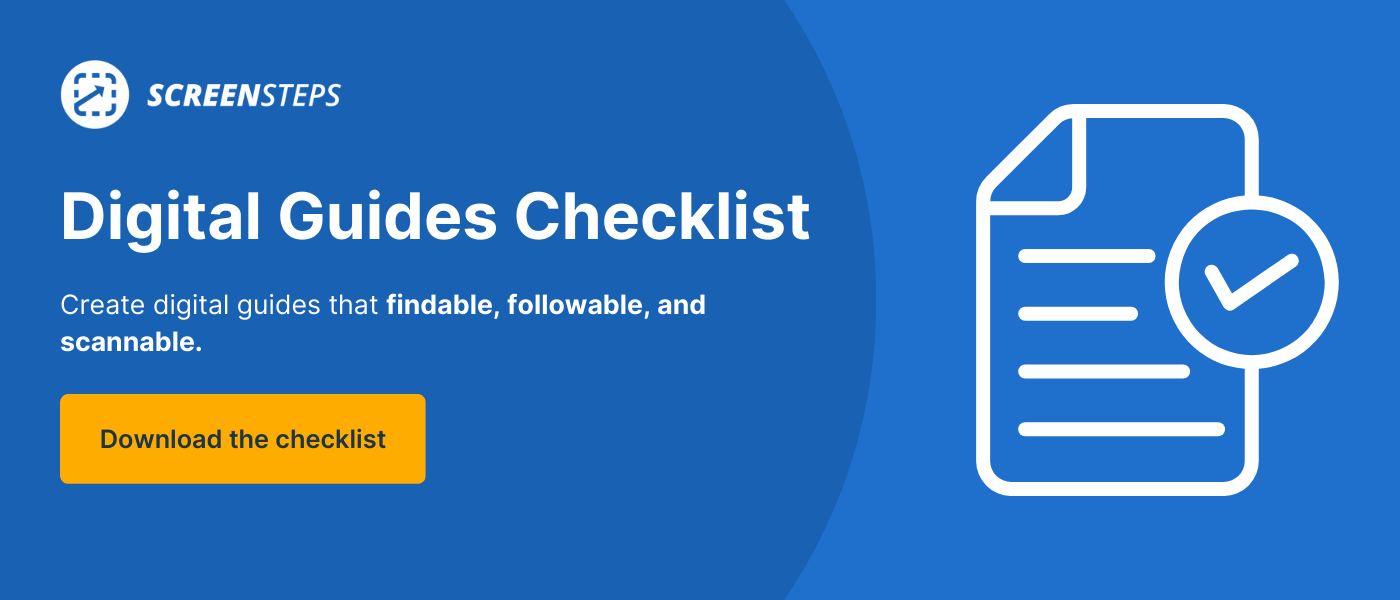 Digital Guides Checklist