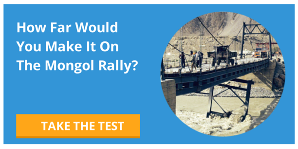 Take the Mongol Rally Quiz