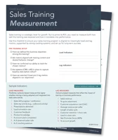 Sales Training Measurement Checklist
