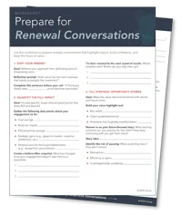 Worksheet: Prepare for Renewal Conversations