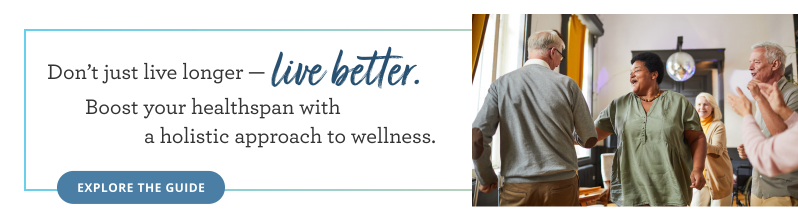 A group of joyful friends indoors dancing and a CTA reading "Explore the Guide".