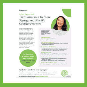 In-Store Signage Brochure CTA