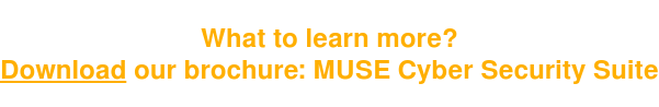 What to learn more? Download our brochure: MUSE Managed Cyber Security Innovation