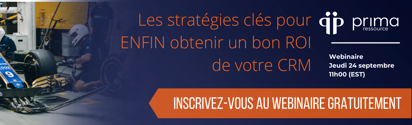 Prima Ressource webinaire stratégie CRM ROI