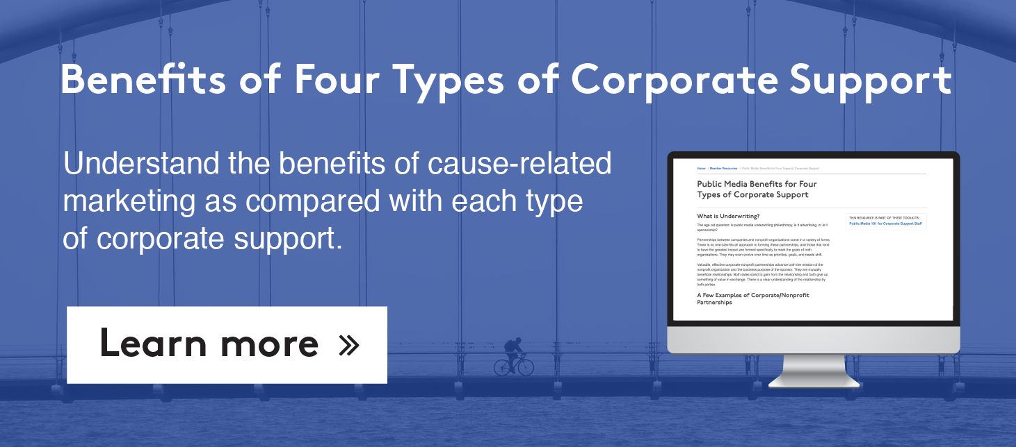 Benefits of Four Types of Corporate Support >>