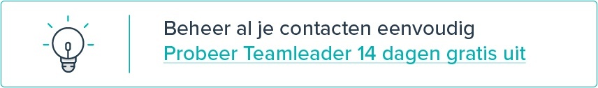 beheer contacten probeer Teamleader gratis