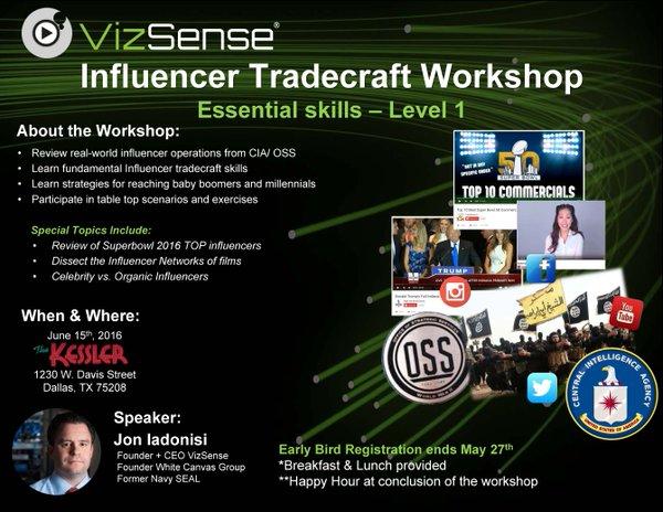 Click here to register for VizSense's Influencer Tradecraft Workshop.