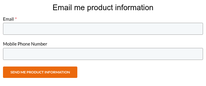 Email me product information