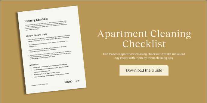Paseo Cleaning Checklist CTA