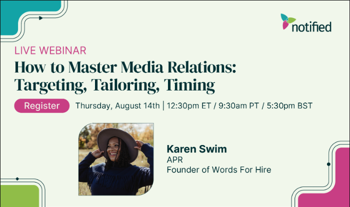Notified PR Webinar Karen Swim Media Relations