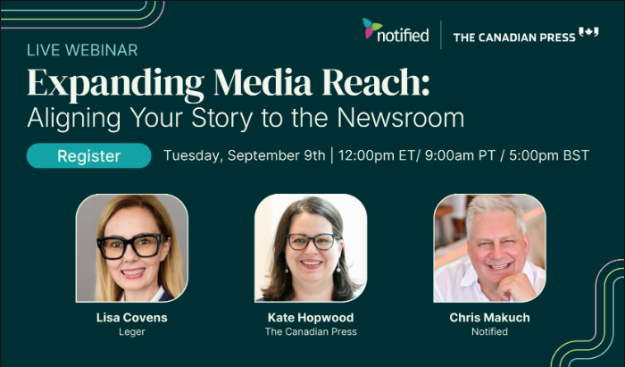 Notified and Canadian Press Public Relations Webinar