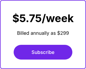 $5.75/week