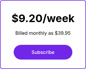 $9.20/week