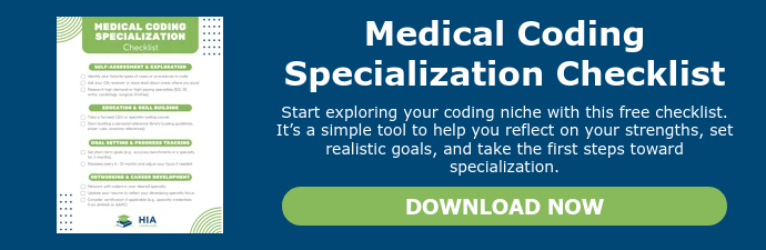 Medical Coding Specialization Checklist Cover Page