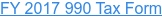 FY 2017 990 Tax Form