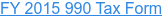 FY 2015 990 Tax Form