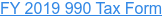 FY 2019 990 Tax Form