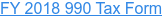 FY 2018 990 Tax Form