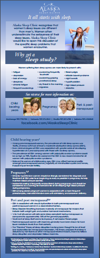 Women and Sleep Flyer