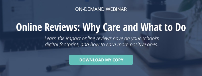 click here to download a copy of the on-demand webinar titled "Online Reviews: Why Care and What to Do"