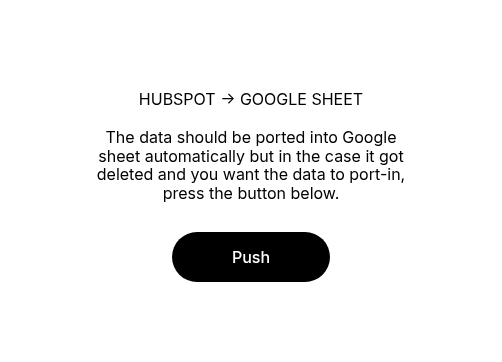 HUBSPOT -> GOOGLE SHEET