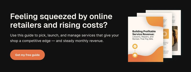 building profitable service revenue guide: music lessons, repairs, and rentals that pay bills