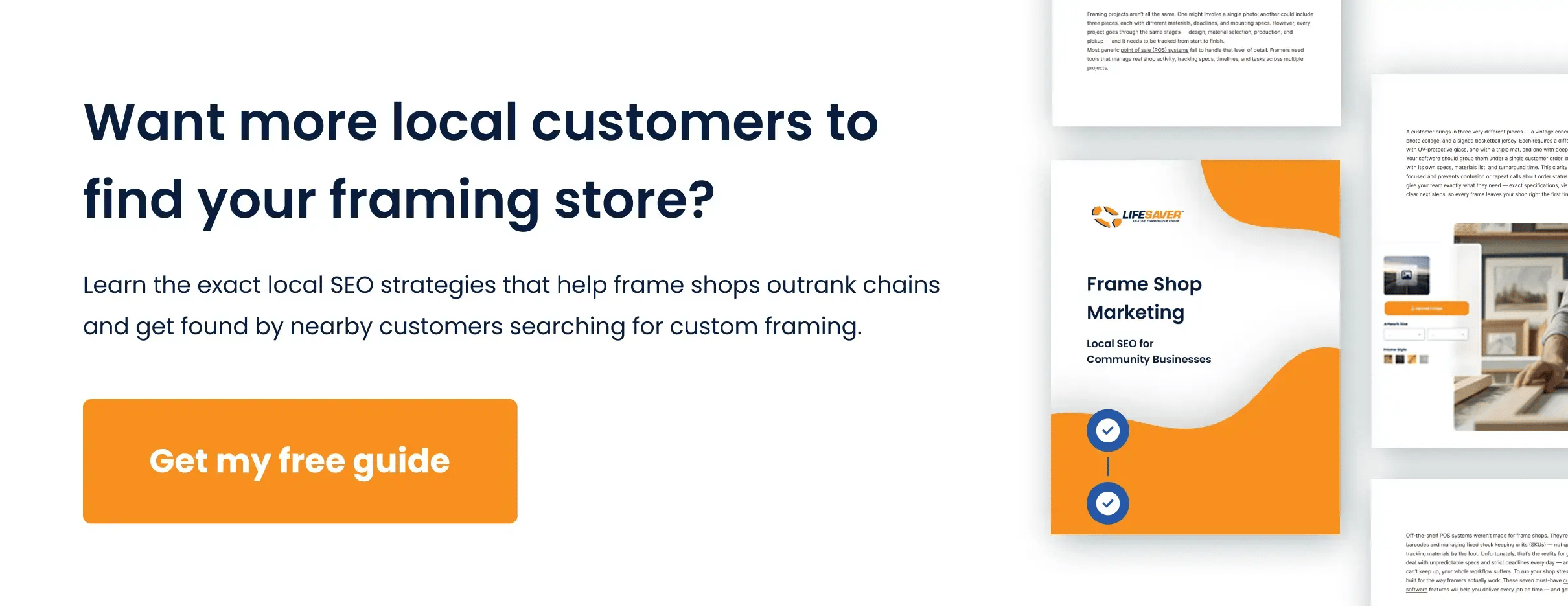 frame shop marketing guide cta