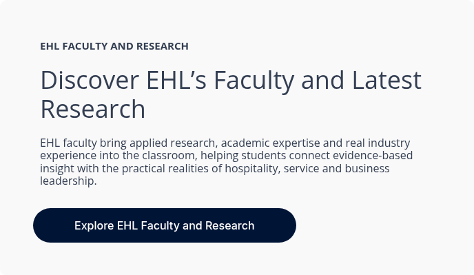 EHL FACULTY AND RESEARCH