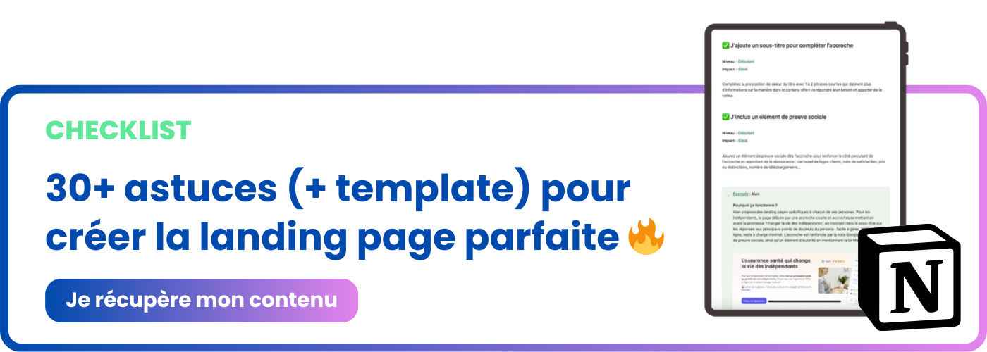 checklist des astuces pour la landing page parfaite