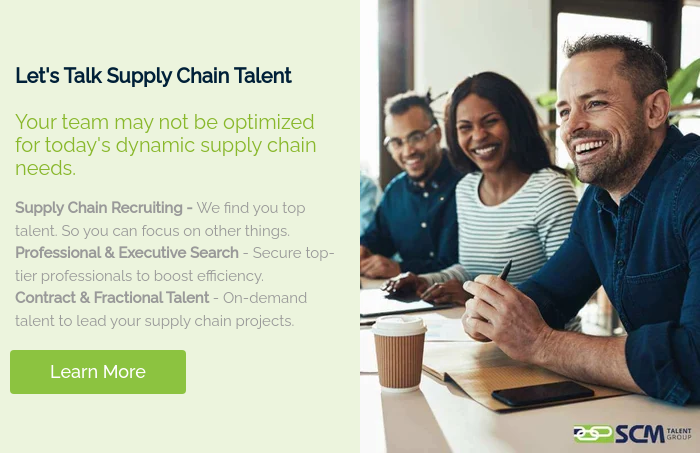 Let's Talk Supply Chain Talent    Your team may not be optimized for today's dynamic supply chain needs.   Supply Chain Recruiting - We find you top talent. So you can focus on other things. Professional & Executive Search - Secure top-tier professionals to boost efficiency. Contract & Fractional Talent - On-demand talent to lead your supply chain projects.  