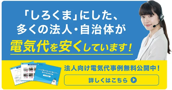 しろくまの法人向け電気代削減事例集