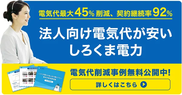 しろくまの法人向け電気代削減事例集