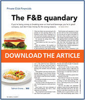 Article About Club Food and Beverage profitability