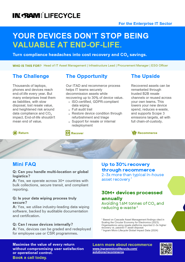 The benefits of recommerce for enterprise IT assets