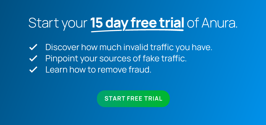Start your 15 day free trial of Anura.