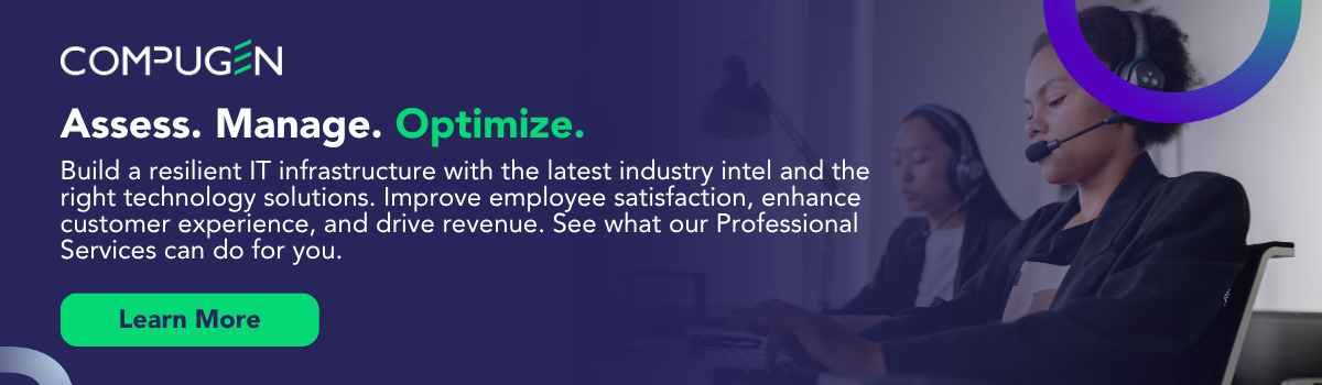 Assess. Manage. Optimize. Professional Services Webpage CTA graphic