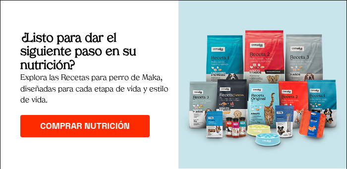 ¿Listo para dar el siguiente paso en su nutrición? Explora las Recetas para perro de Maka, diseñadas para cada etapa de vida y estilo de vida.  