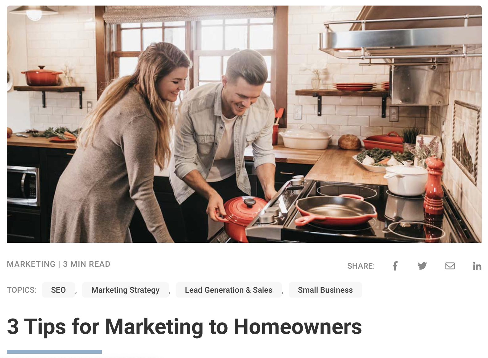 3 Tips for Marketing to Homeowners