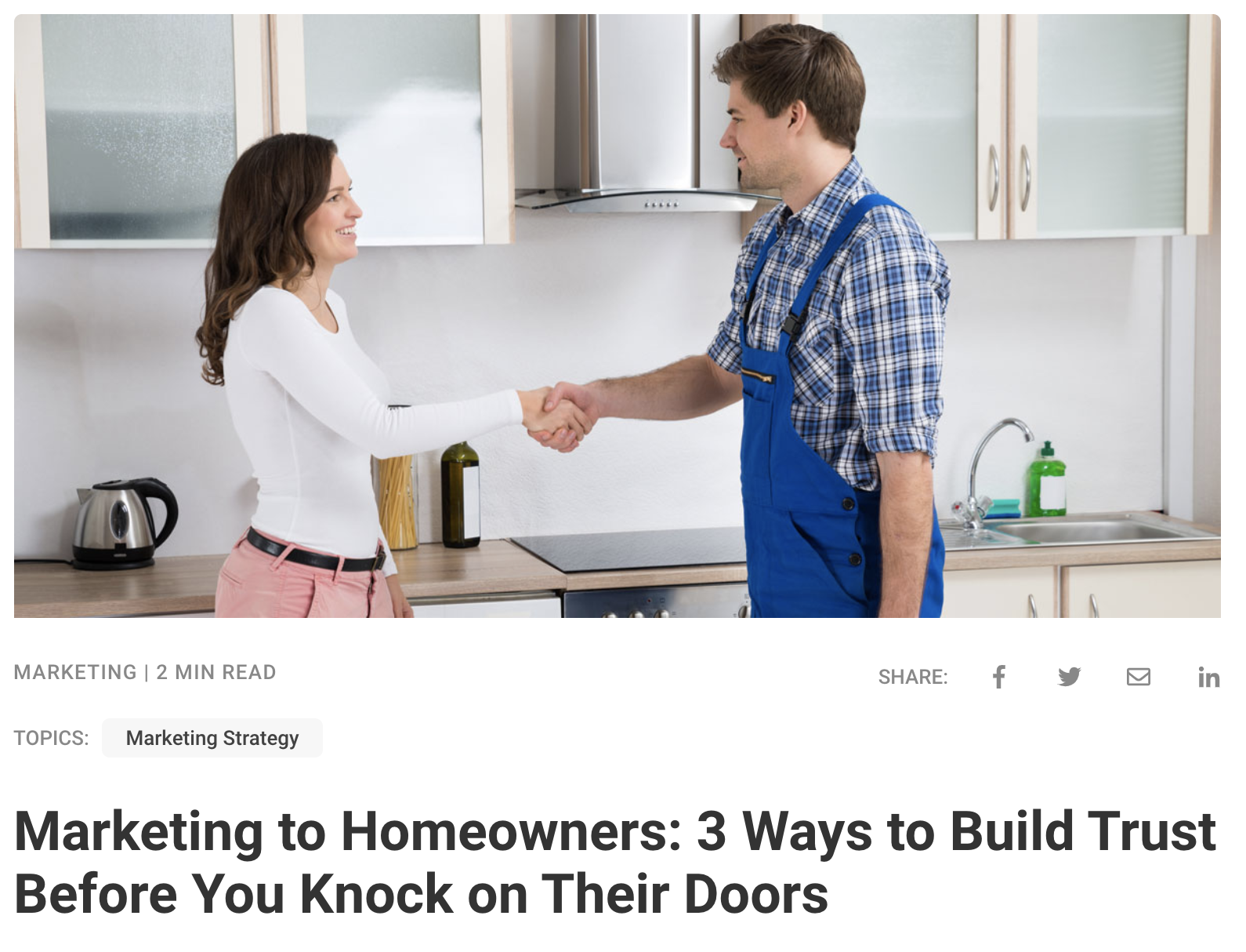 Marketing to Homeowners