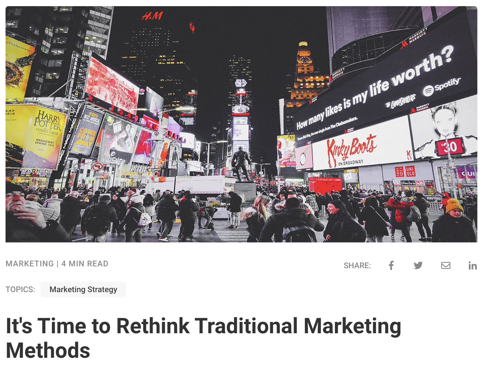 Rethink traditional