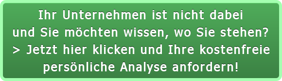 Ihr Unternehmen ist nicht dabei und Sie möchten wissen, wo Sie stehen? > Jetzt hier klicken und Ihre kostenfreie persönliche Analyse anfordern!