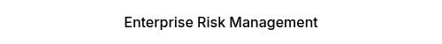 Enterprise Risk Management