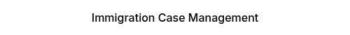 Immigration Case Management