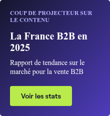 COUP DE PROJECTEUR SUR LE CONTENU &nbsp; La France B2B en 2025