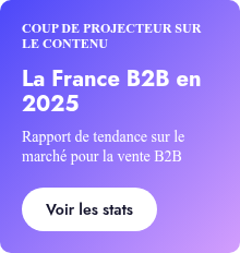 COUP DE PROJECTEUR SUR LE CONTENU &nbsp; La France B2B en 2025