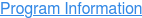 PROGRAM INFO