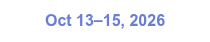 Oct 13–15, 2026